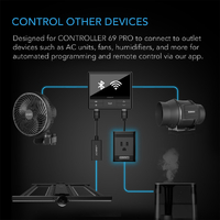 AC Infinity UIS Control Plug - Smart Outlet Adapter for Grow Room Devices