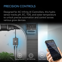 AC Infinity AI Hydro Sensor - pH EC TDS Temp M+onitor | UIS AI Controller Compatible