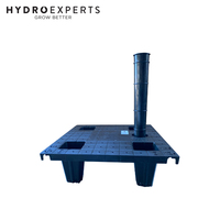 WaterUps Black Inlet Pipe and Cap - 0.33 x 0.05M | Designed for Wicking Cells