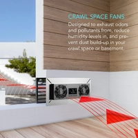 AC Infinity Air Titan T8 Exhaust Fan - Crawl Space & Basement Venilator Fan | Wifi | IP55