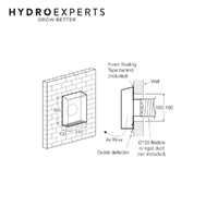 Fantech Ezifit Thru Wall External Wall Mounted Fan - [Model: EWE152 - 443 M3/H | Standard]