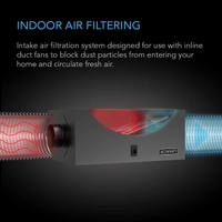 AC Infinity Inline Air Filter Box w/ MERV Filter - 150MM (6