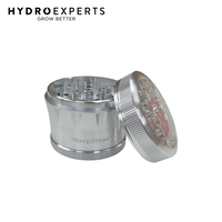 Sharpstone Clear Top Herb Grinder - 4 Layer | 64MM | [Colour: Silver]