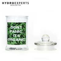 Stash Jar Don't Panic - 150ML | Clear Glass Jar | Herb Storage
