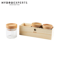 Ryot 3 Glass Jar Box w/ Beech Lid - [Colour: Clear]