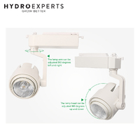 30W LED Grow Light - White [Option: 1 Head + 1M Track]