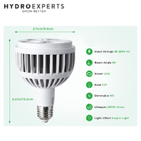 LED Grow Light Bulb - 22W | E27 Socket | Full Spectrum | 4500K
