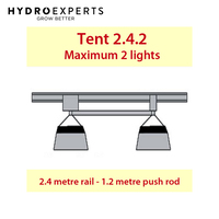 Jupiter II Light Mover Tent 2.4.2 (Designed for 2 light to suit 2.4M x 1.2M x 2M Grow Tent)