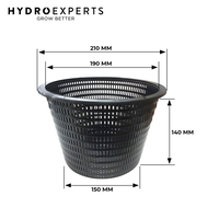Heavy Duty Basket Mesh Plastic Plant Net Pot - 200MM x 140MM [Number of Pots: 10]