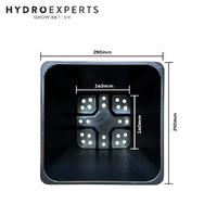 Square Black Pot with Holes - 18L | Diameter 290MM | Height 300MM