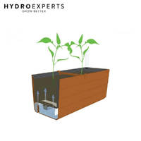 Plastia Berberis 60 Self-Watering Planter - White & Green