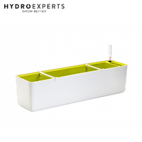 Plastia Berberis 80 Self-Watering Planter - White & Green