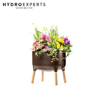 Plastia Urbalive Low Planter - Brown