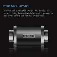 AC Infinity Inline Duct Silencer - 200MM (8