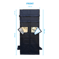 Hydroponics Grow Tent - 61CM x 122CM x (213CM - 244CM) | Height Adjustable