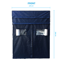 Hydroponics Grow Tent - 122CM x 245CM x (213CM - 244CM) | Height Adjustable
