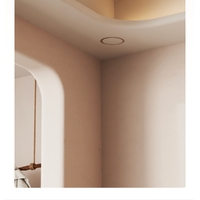 Round Ceiling Frameless White Diffuser - 100MM | Paintable Air Outlet