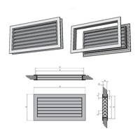 Aluminium Door Grille - [Size: 600MM x 150MM]