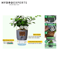 Self Watering 150MM Wicking Pot - White