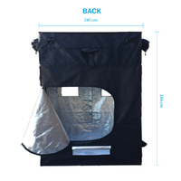 Hydroponics Grow Tent - 122CM x 245CM x (213CM - 244CM) | Height Adjustable