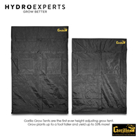 Gorilla Grow Hydroponic Tent GGT55 - 152CM x 152CM x (213CM - 244CM) Infrared Blocking