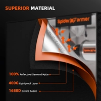 Spider Farmer Indoor Grow Tent - 120 x 60 x 150CM | 1680D | SBS Zipper
