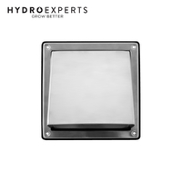 Fantech Square 304 Stainless Steel External Hood Vent - BAL-40 Rated - [Flange Size: 150MM (6