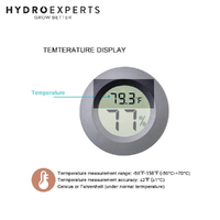 Mini Round Digital Humidity Meter & Thermometer | Hygrometer - [Option: Pack of 4]