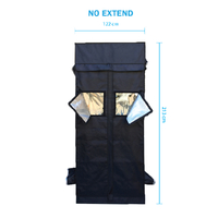 Hydroponics Grow Tent - 61CM x 122CM x (213CM - 244CM) | Height Adjustable