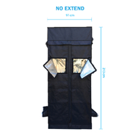 Hydroponics Grow Tent - 91CM x 91CM x (213CM - 244CM) | Height Adjustable