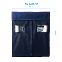 Hydroponics Grow Tent - 122CM x 245CM x (213CM - 244CM) | Height Adjustable
