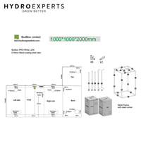 BudBox Pro Silver (Mylar) Indoor Grow Tent - Pro L200 | 100 x 100 x 200CM