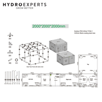 BudBox Pro Silver (Mylar) Indoor Grow Tent - Titan 1 | 200 x 200 x 200CM