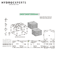 BudBox Pro Silver (Mylar) Indoor Grow Tent - Pro Titan Plus | 240 x 240 x 200CM