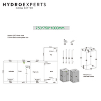 BudBox PRO Pro-White Tent - 75 x 75 x 100CM | White | Indoor Grow Tent