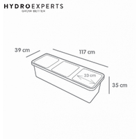 Plastia Berberis TRIO 120CM Self-Watering Flower Box - White