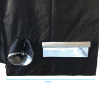 Hydroponics Grow Tent - 91CM x 91CM x (213CM - 244CM) | Height Adjustable