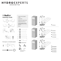 BudBox PRO Pro-White Tent - 75 x 75 x 100CM | White | Indoor Grow Tent