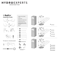 BudBox PRO Pro-White Tent - 75 x 75 x 200CM | White | Indoor Grow Tent