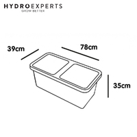 Plastia Berberis DUO 80CM Self-Watering Flower Box - Grey