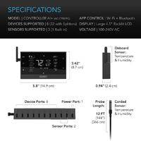AC Infinity Controller AI+ - Smart AI Grow Room Climate Controller | WiFi App Control | Dual-Zone VPD