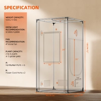 Spider Farmer Indoor White Grow Tent - 90 x 90 x 180CM Pro | 2000D