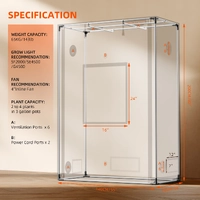 Spider Farmer Indoor White Grow Tent - 140 x 70 x 200CM Pro | 2000D