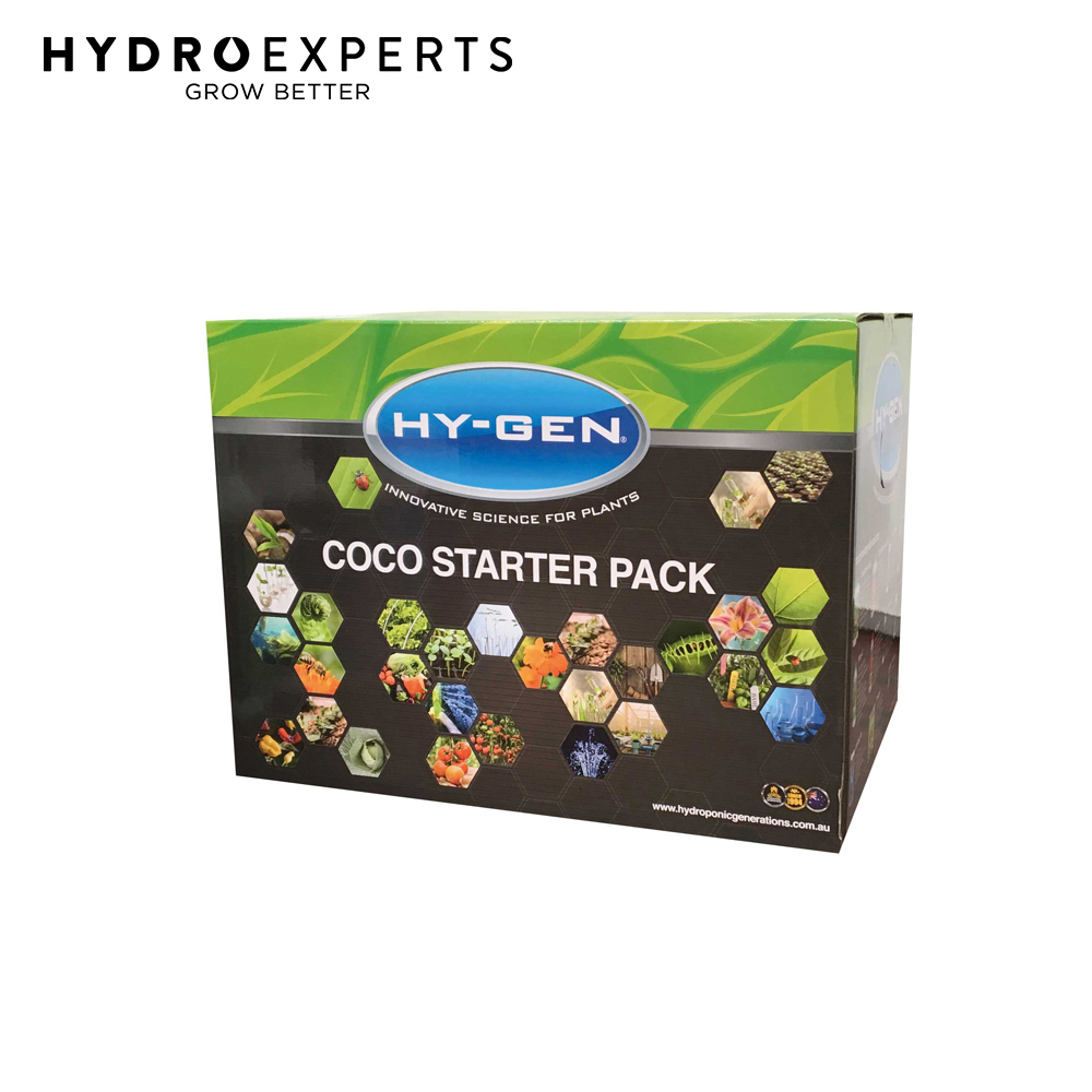 Hy-Gen Coco 1-Part Starter Kit | Including Compressed Coco & pH Test Kit