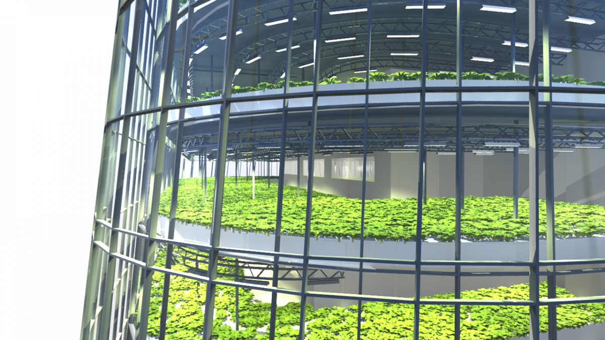 This $US40 million robotic 'plantscraper' will feed over 5,000 people per year