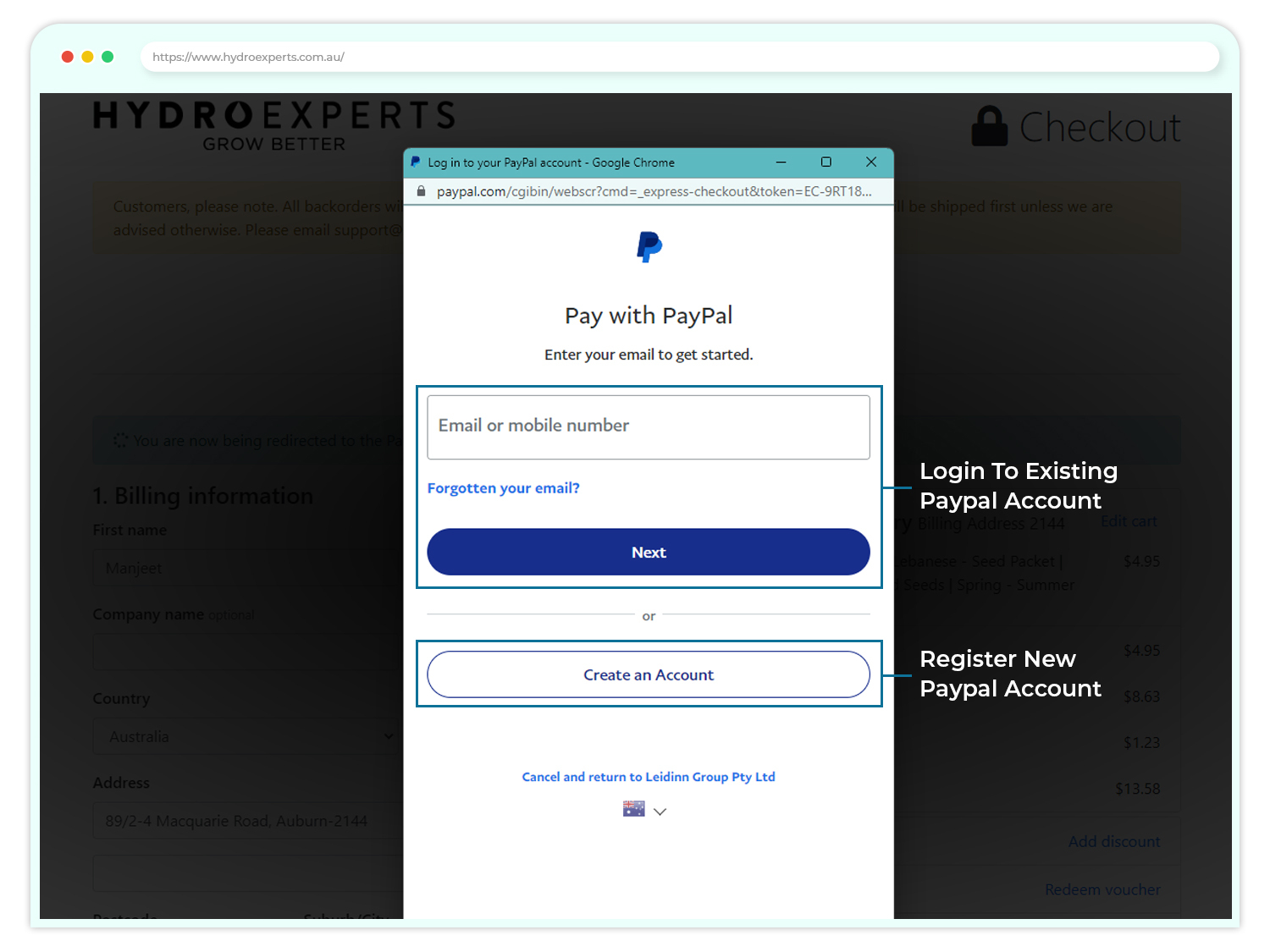 Paypal, Hydro Experts