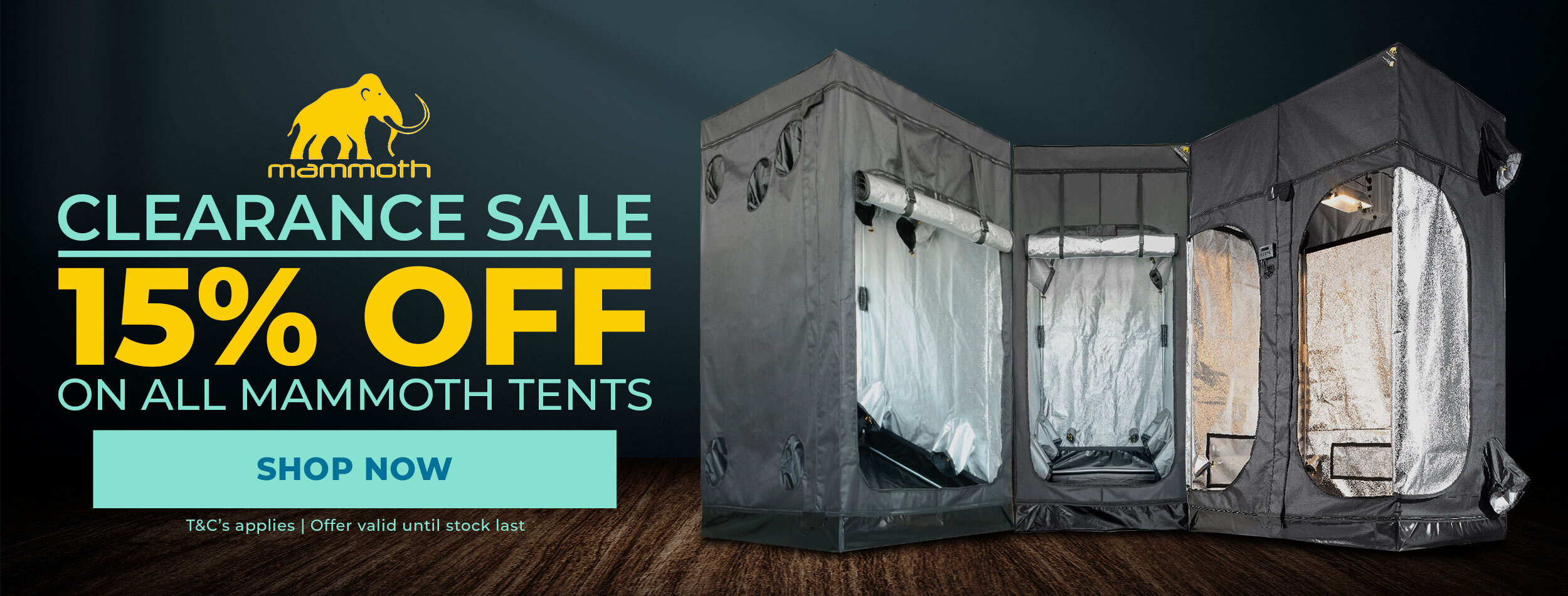Mammoth Grow Tent Clearance Sale - 15% OFF