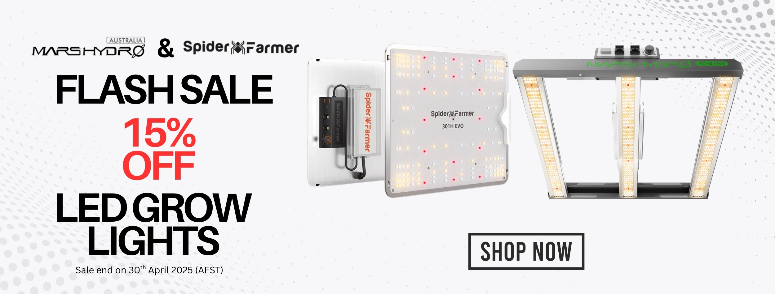 Mars Hydro & Spider Farmer LED  - 15% OFF