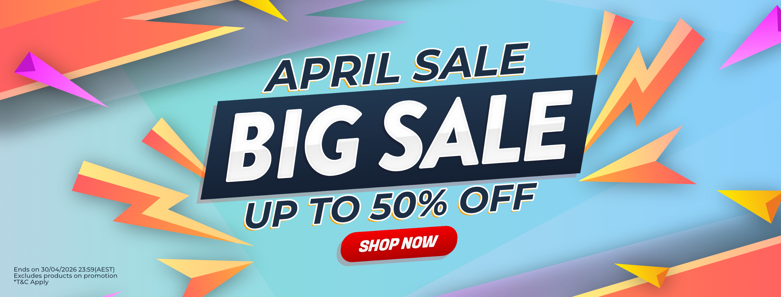 April Mega Big Sale 2026 - Up To 50% Off