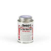 Christy's Red Hot Blue Glue PVC Cement - 118ML | Fast Set | Wet or Dry Application